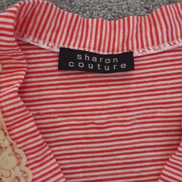 Sharon Couture striped cardigan sz lrg - Picture 3 of 3